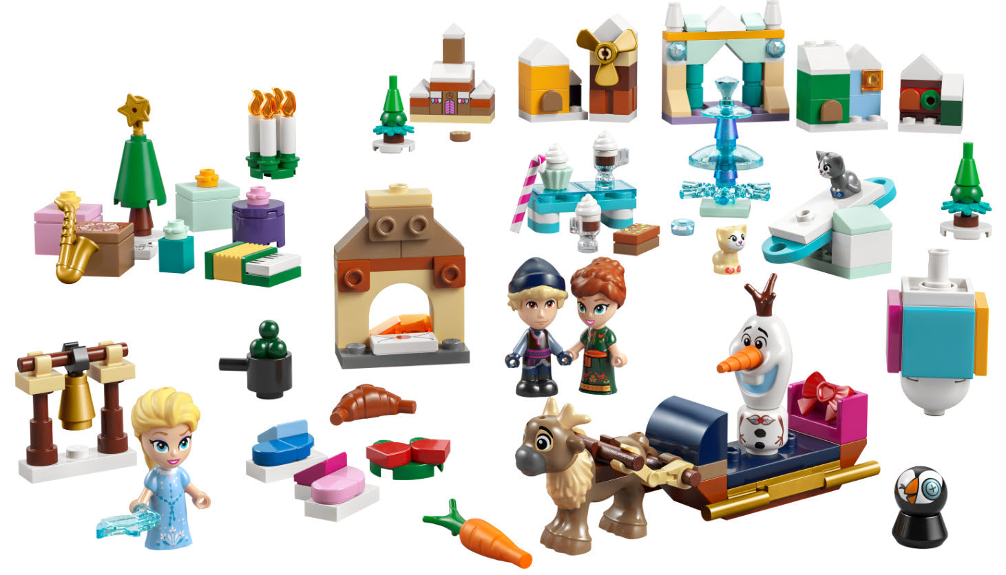 Inhalt: LEGO Disney Frozen 43273 Adventskalender 2025
