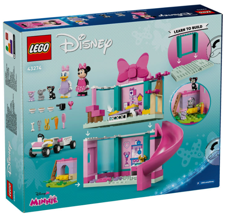 Box Rückseite: LEGO Disney 43274 Minnies Tierhotel