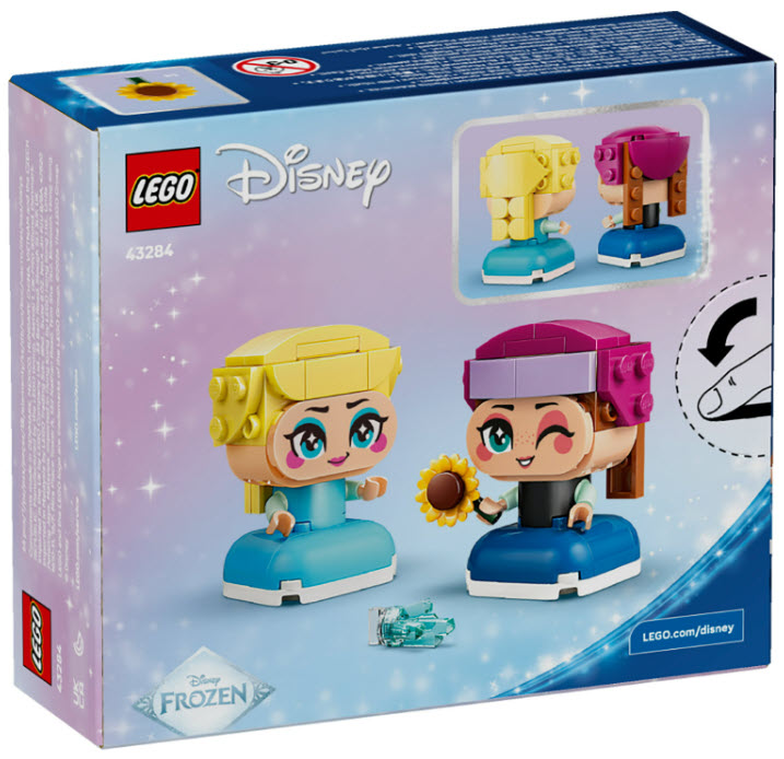 Box Rückseite: LEGO Disney 43284 Die Mini-Prinzessinnen Anna und Elsa