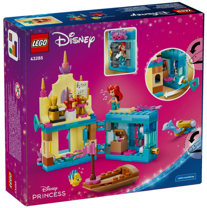 Box Rückseite: LEGO Disney 43285 Arielles Magisches Mini-Schloss