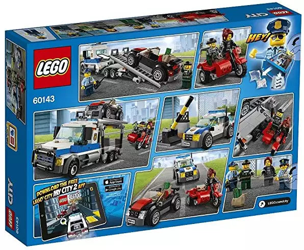 LEGO City 60143 Überfall auf Autotransporter, Box Rückansicht