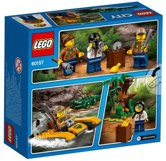 Box Rückansicht: LEGO City 60157 Dschungel-Starter-Set