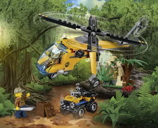 Minifiguren: LEGO City 60158 Dschungel-Frachthubschrauber