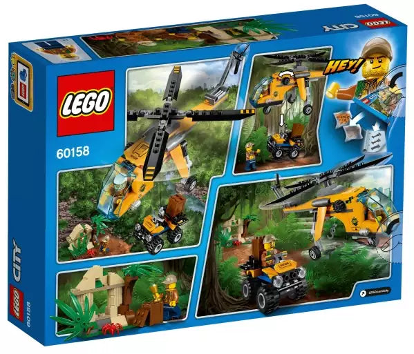 Box Rückansicht: LEGO City 60158 Dschungel-Frachthubschrauber