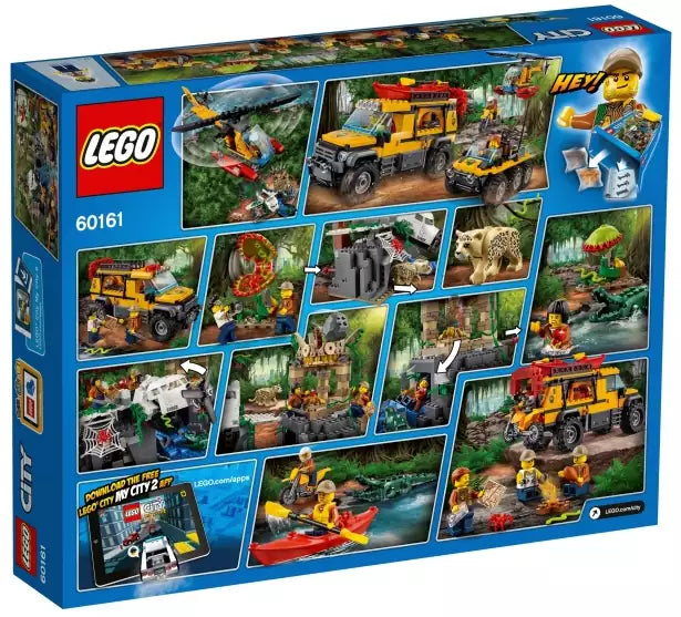 Box Rückansicht: LEGO City 60161 Dschungel-Forschungsstation