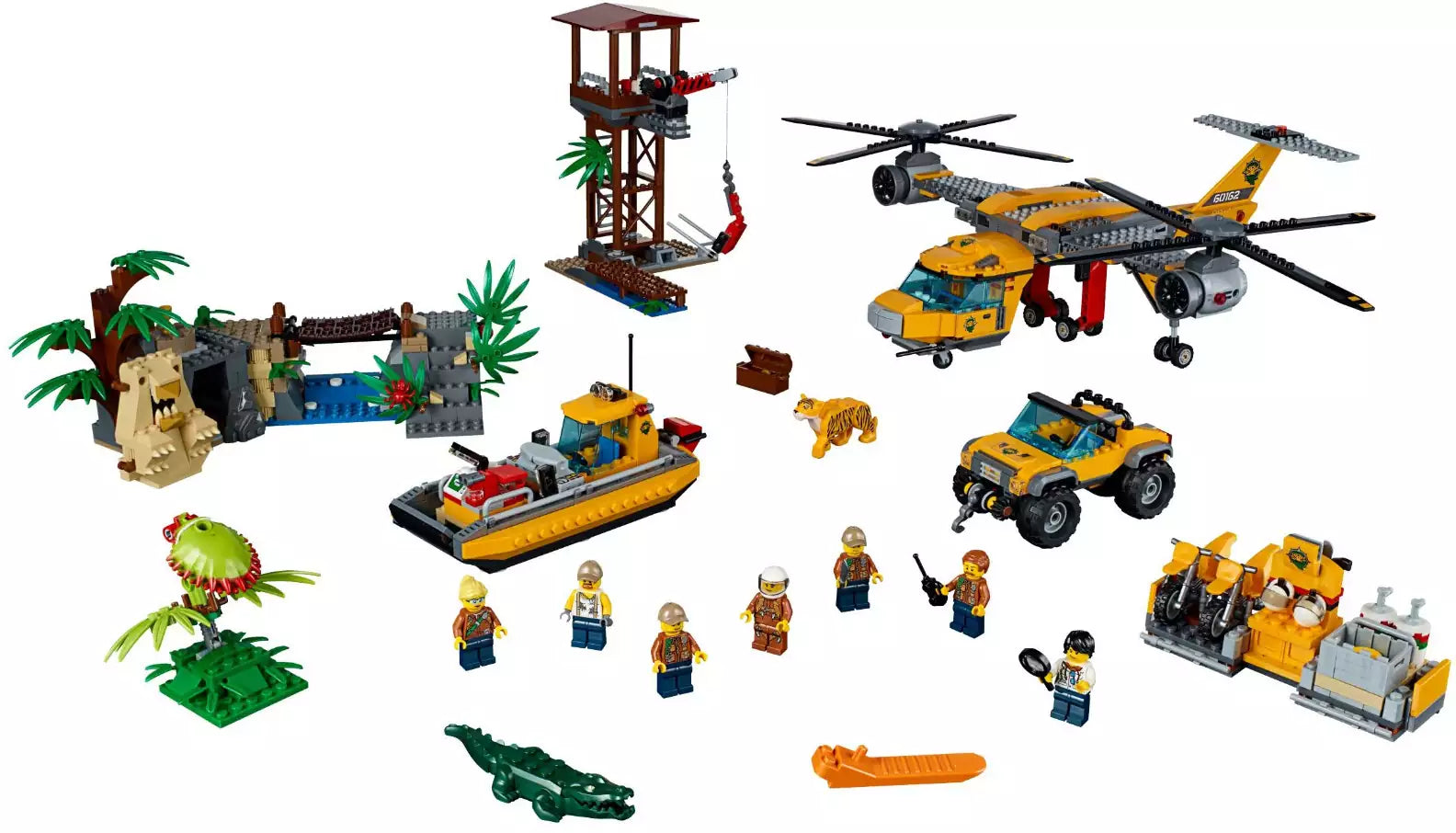 Inhalt: LEGO City 60162 Dschungel-Versorgungshubschrauber