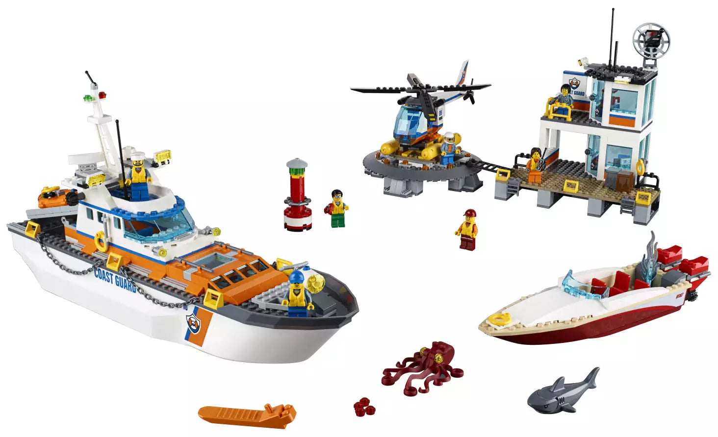 Inhalt: LEGO City 60167 Küstenwachzentrum