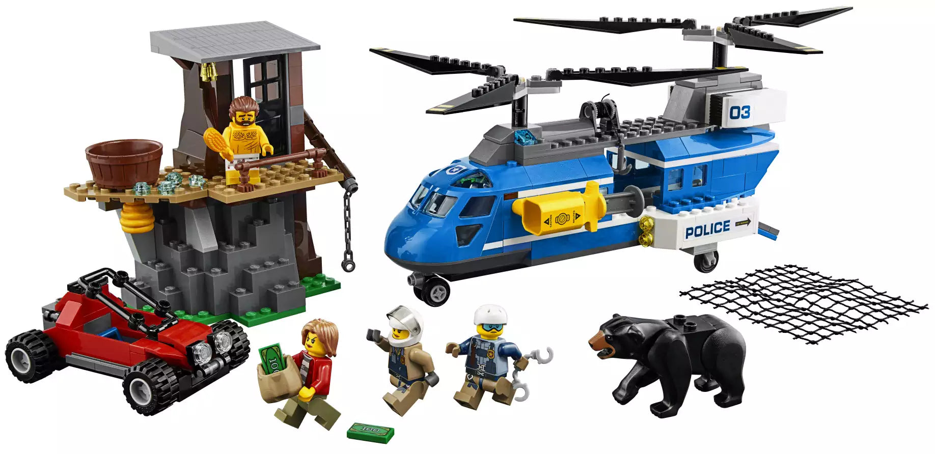 Inhalt: LEGO City 60173 Festnahme in den Bergen