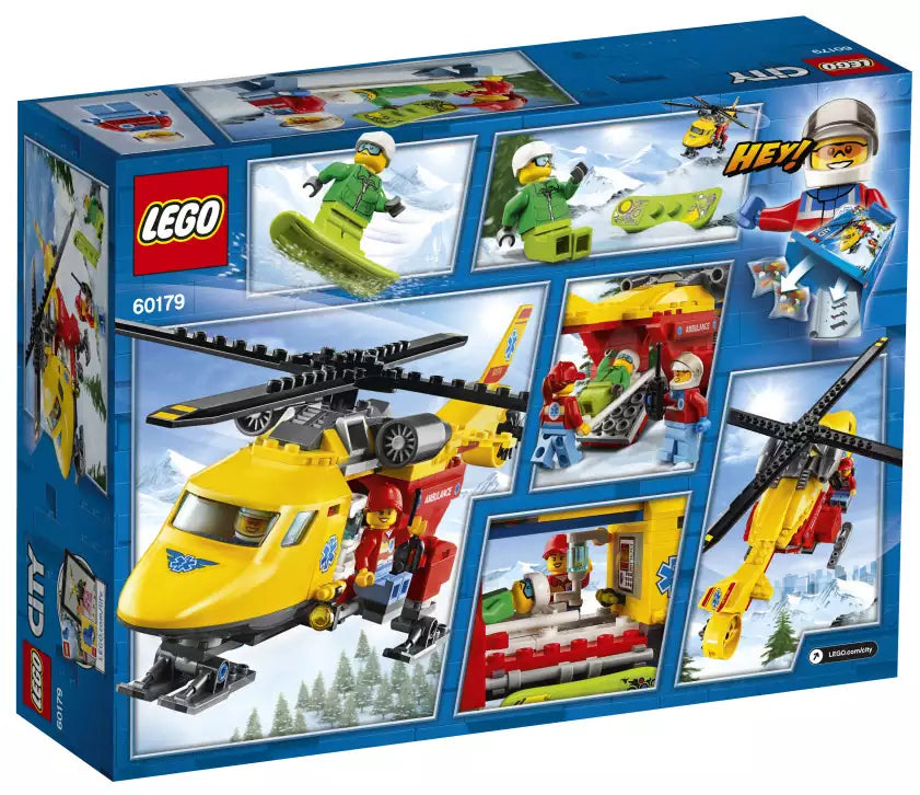 Box Rückansicht: LEGO City 60179 Rettungshubschrauber