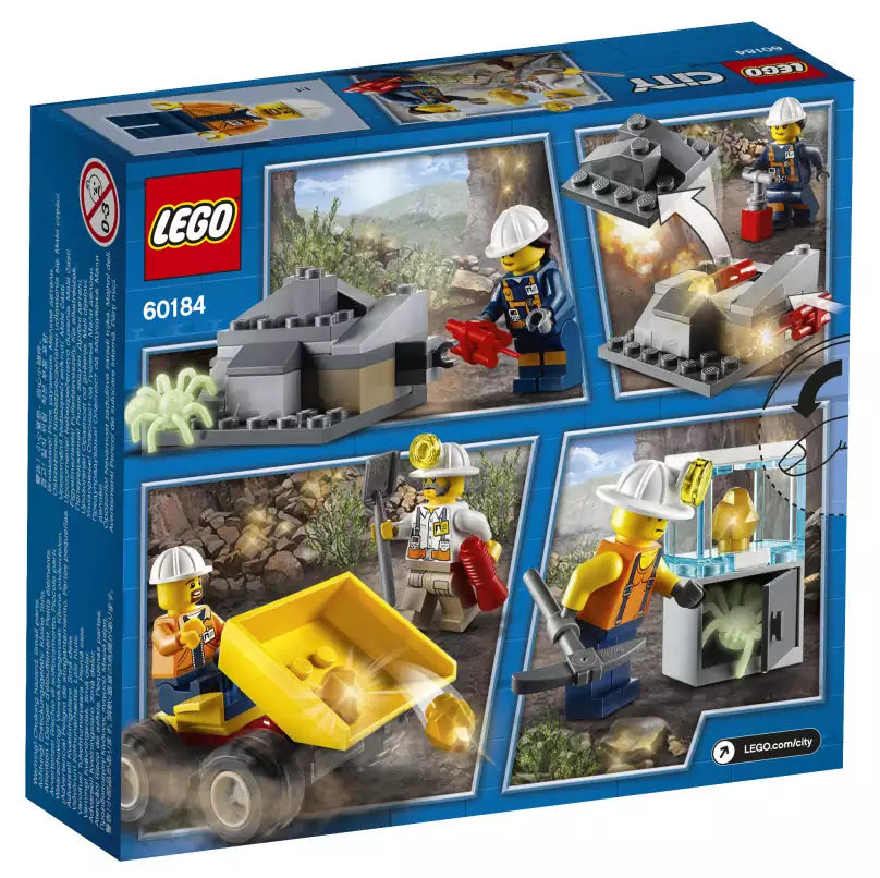 Box Rückansicht: LEGO City 60184 Bergbauteam