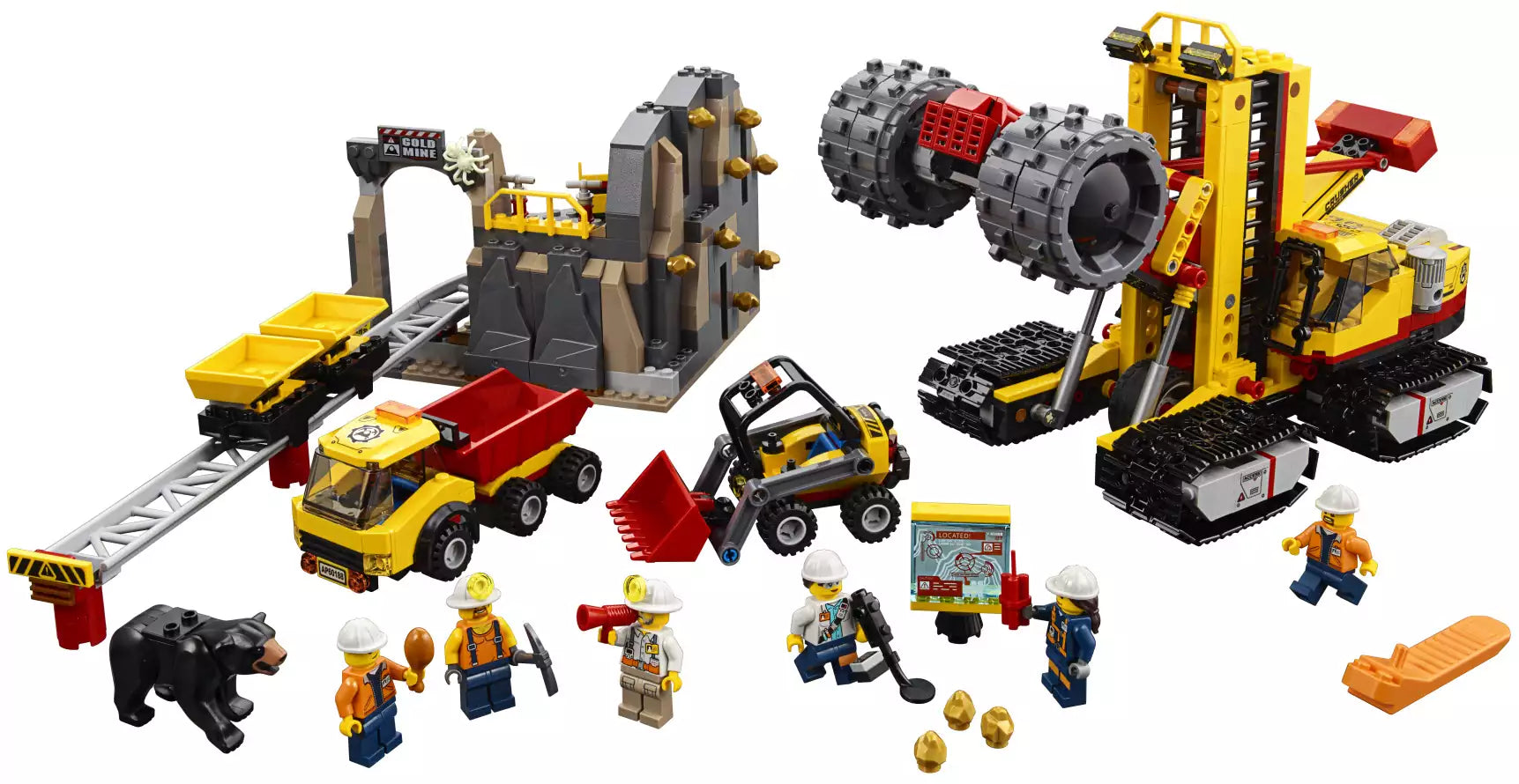 Inhalt: LEGO City 60188 Bergbauprofis an der Abbaustätte