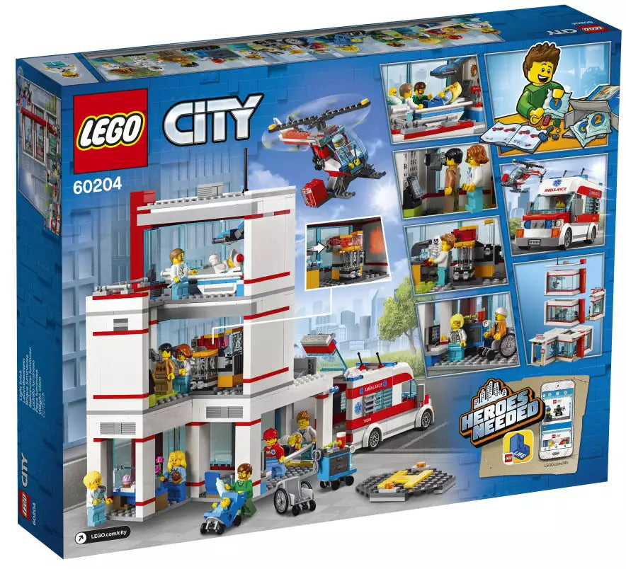 Box Rückansicht: LEGO City 60204 LEGO City Krankenhaus
