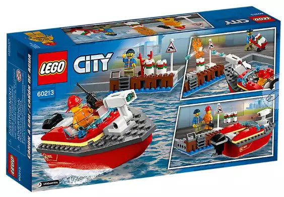 Box Rückseite: LEGO City 60213 Feuerwehr am Hafen