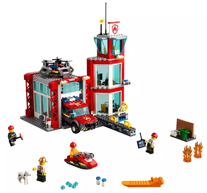 Inhalt: LEGO City 60215 Feuerwehr-Station