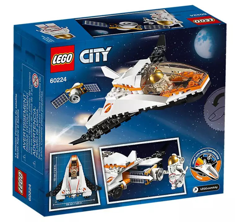 Box Rückansicht: LEGO City 60224 Satelliten-Wartungsmission