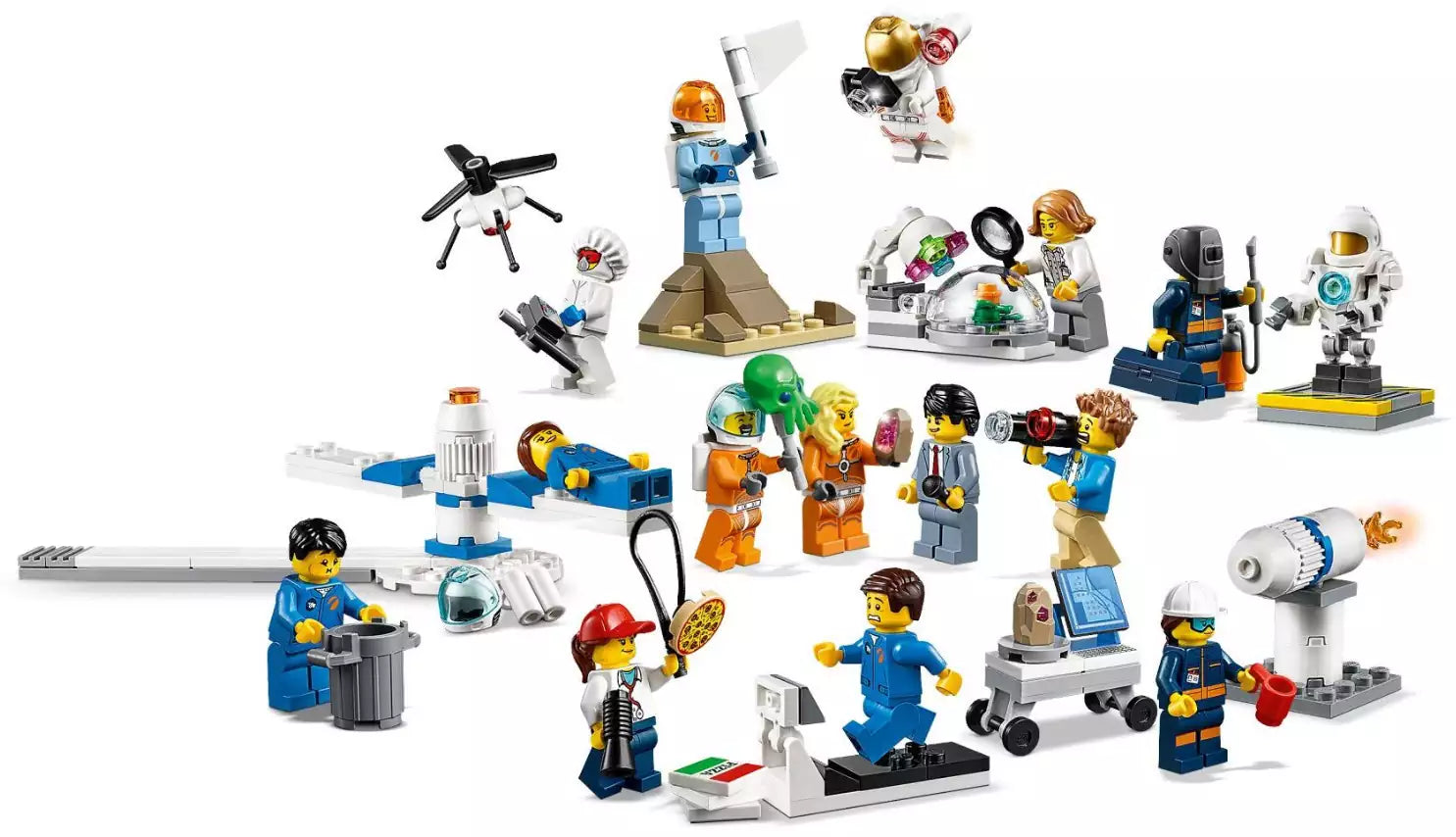 Inhalt: LEGO City 60230 Stadtbewohner - Weltraumforschung & -entwicklung