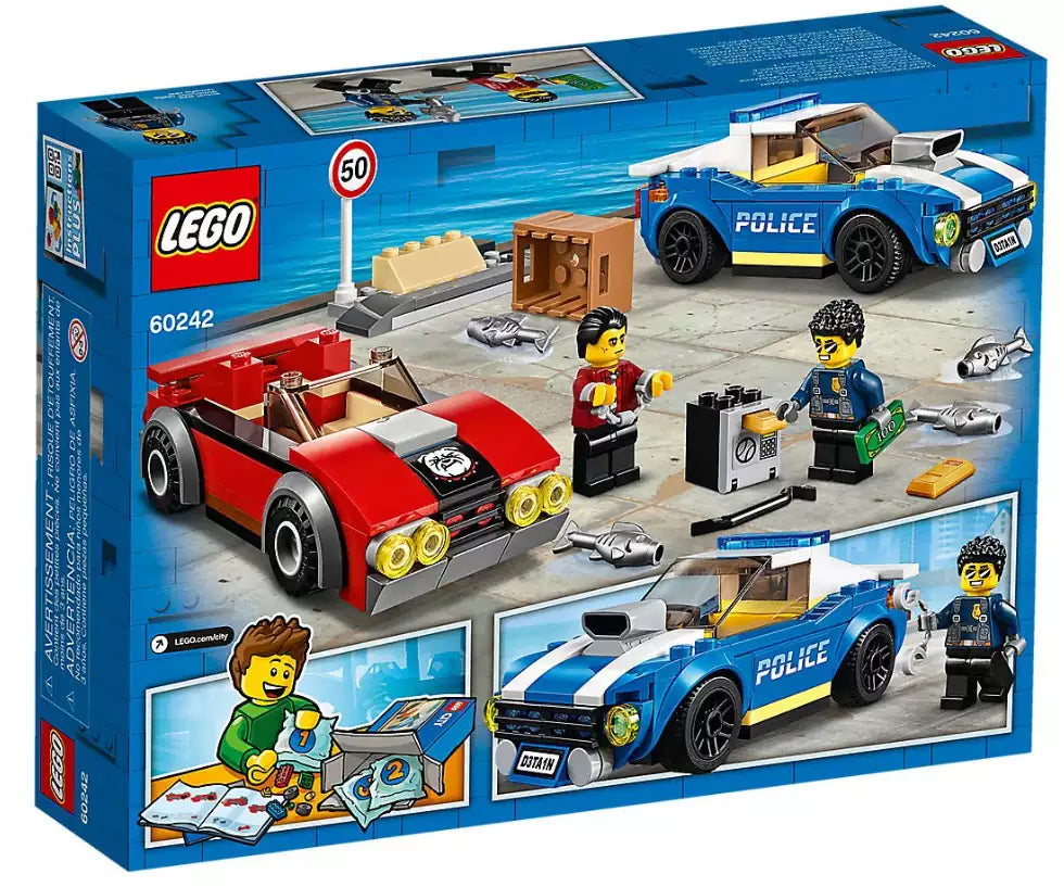 Box Rückseite: LEGO City 60242 Festnahme auf der Autobahn