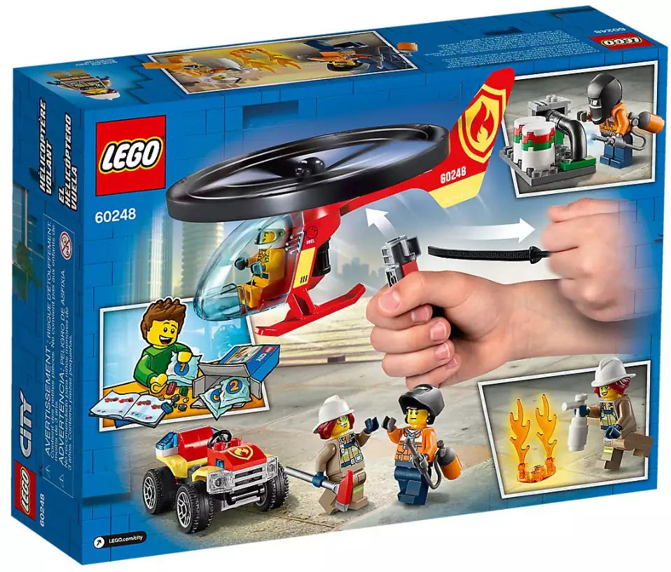 Box Rückseite: LEGO City 60248 Einsatz mit dem Feuerwehrhubschrauber