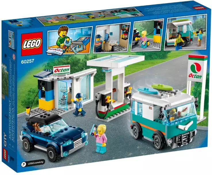 Box Rückansicht: LEGO City 60257 Tankstelle