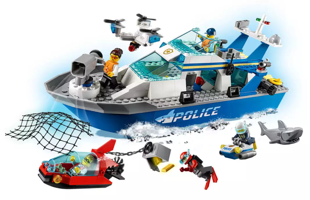 Inhalt: LEGO City 60277 Polizeiboot