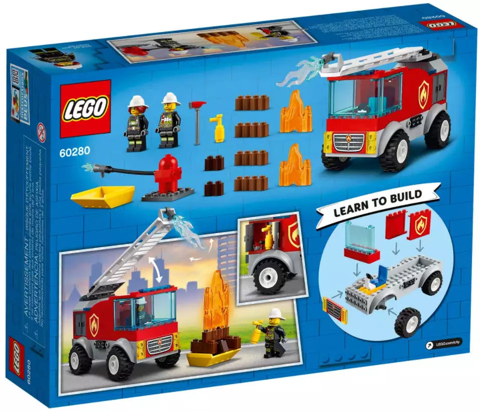 Box Rückseite: LEGO City 60280 Feuerwehrauto