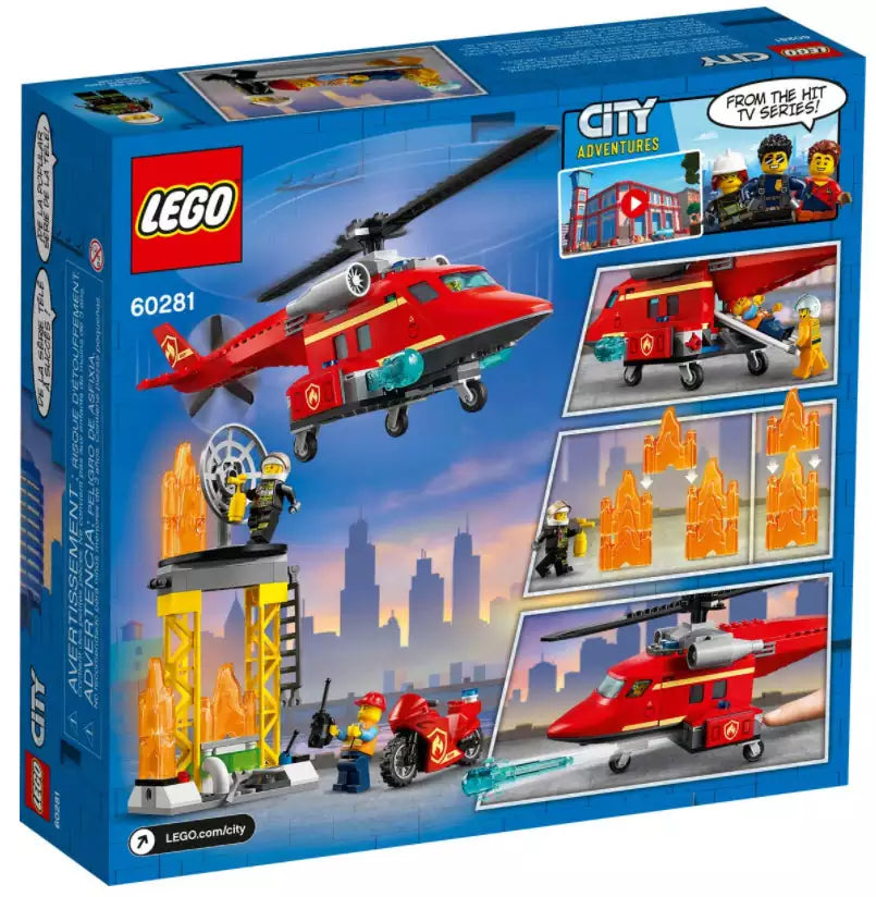 Box Rückseite: LEGO City 60281 Feuerwehrhubschrauber