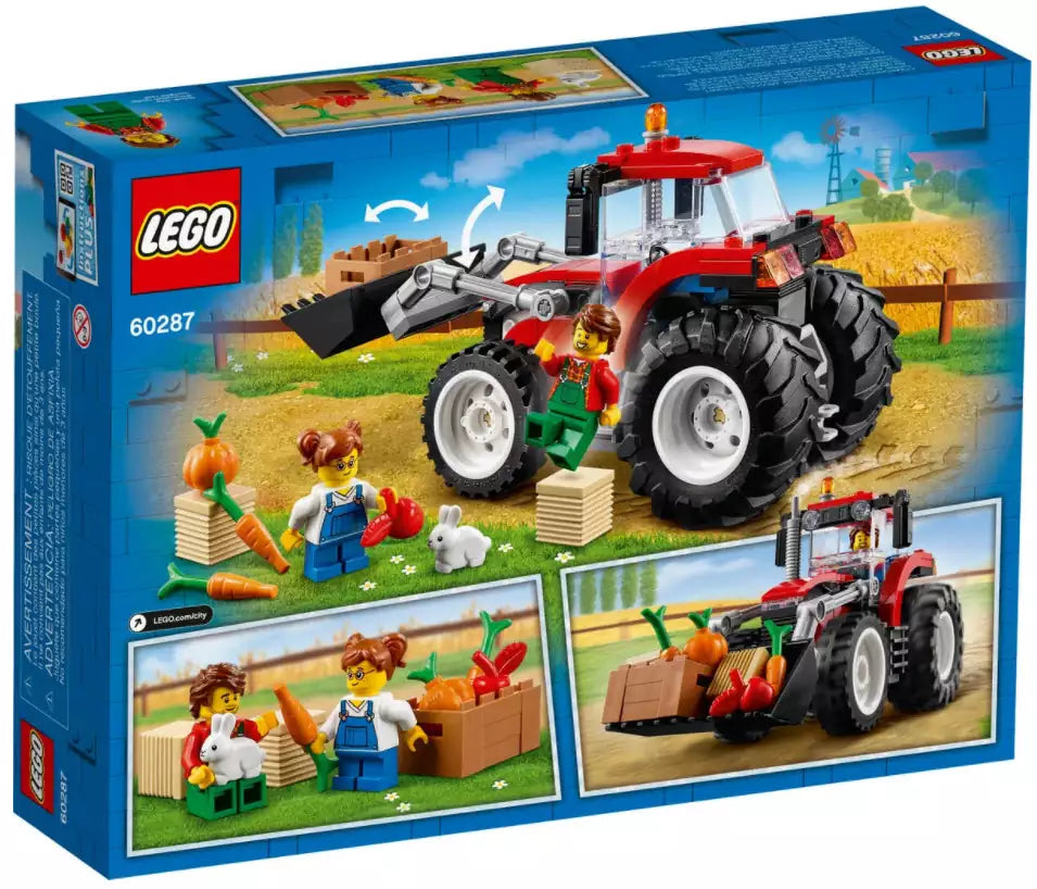 Box Rückseite: LEGO City 60287 Traktor