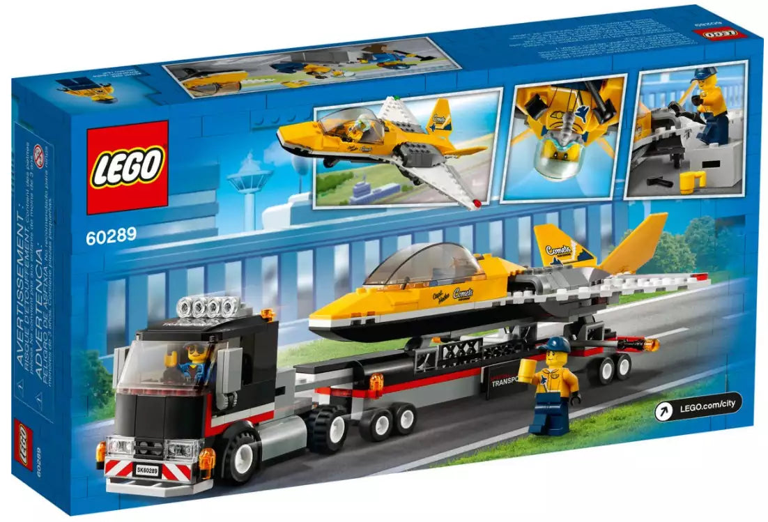 Box Rückseite: LEGO City 60289 Flugshow-Jet-Transporter
