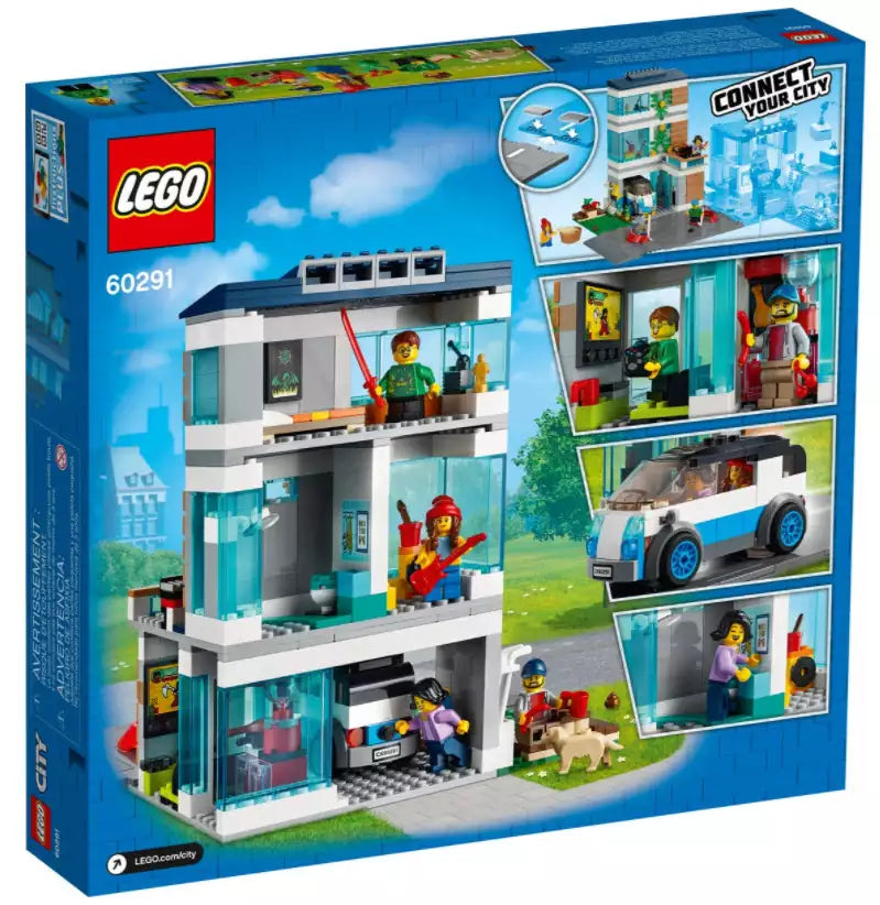 Box Rückseite: LEGO City 60291 Modernes Familienhaus