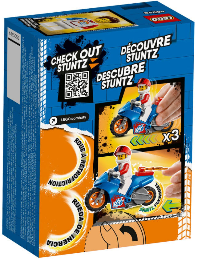 Box Rückansicht: LEGO City 60298 Raketen-Stuntbike