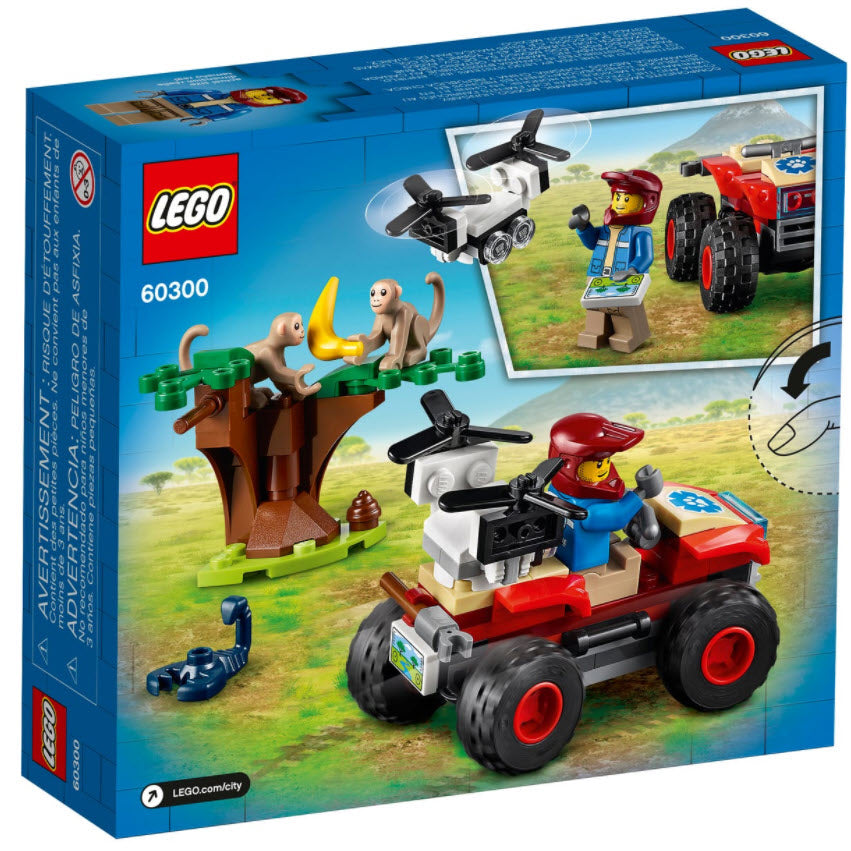 Box Rückseite: LEGO City 60300 Tierrettungs-Quad