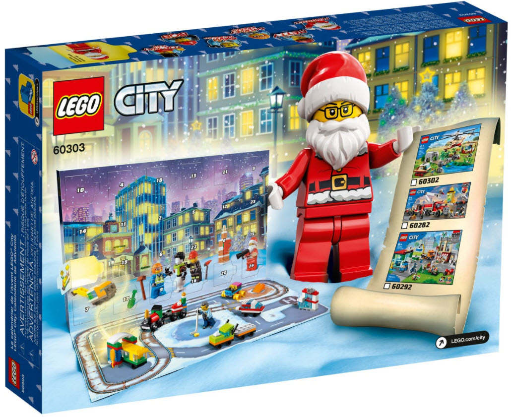 Box Rückansicht: LEGO City 60303 Adventskalender 2021