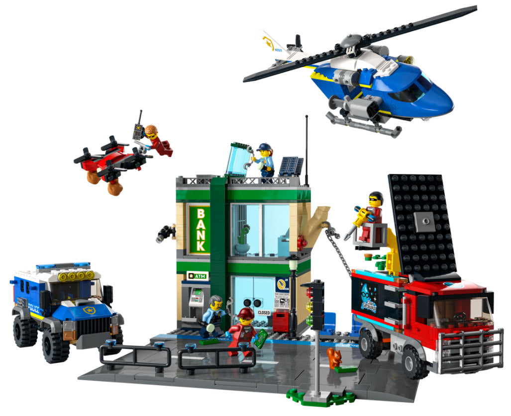 Inhalt: LEGO City 60317 Banküberfall mit Verfolgungsjagd