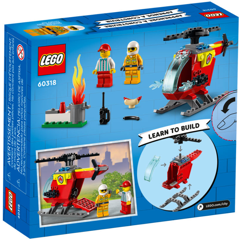 Box Rückansicht: LEGO City 60318 Feuerwehrhubschrauber