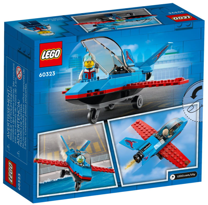 Box Rückansicht: LEGO City 60323 Stuntflugzeug