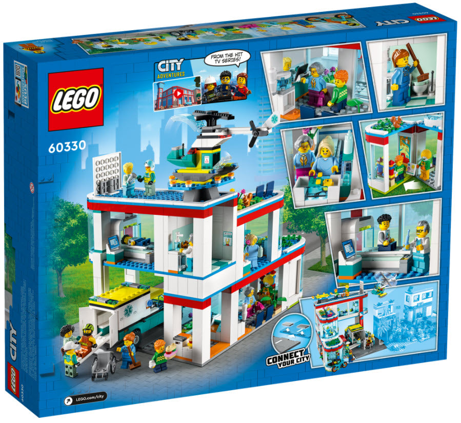 Box Rückansicht: LEGO City 60330 Krankenhaus
