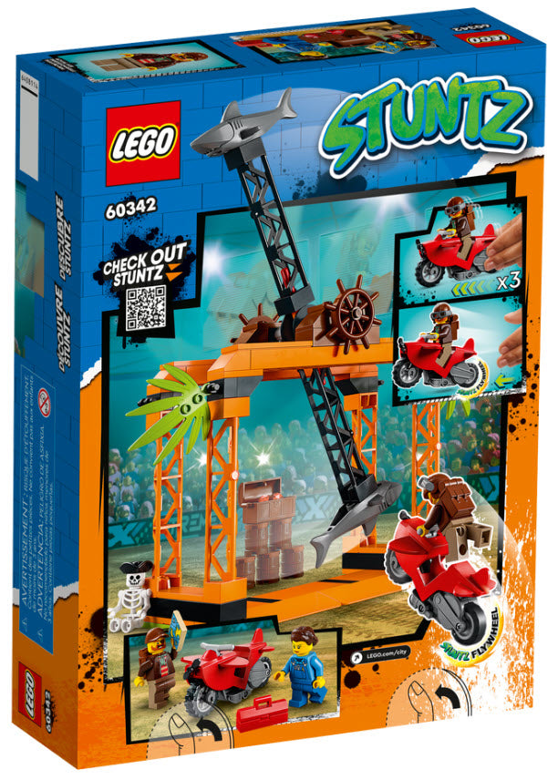 Box Rückseite: LEGO City 60342 Haiangriff-Stuntchallenge