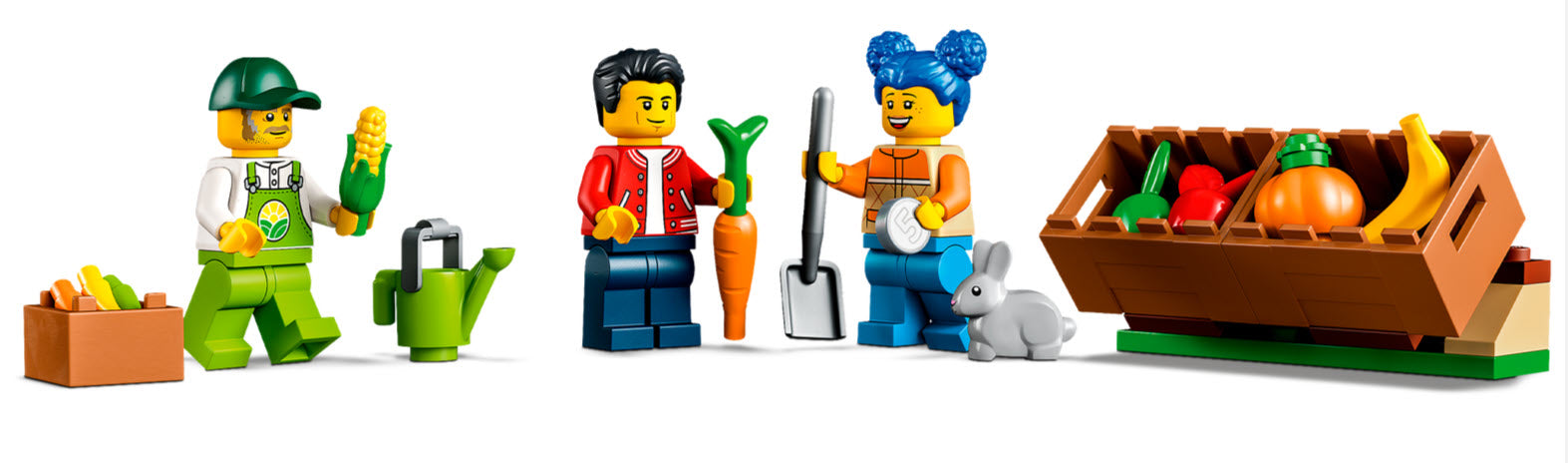 Minifiguren: LEGO City 60345 Gemüse-Lieferwagen