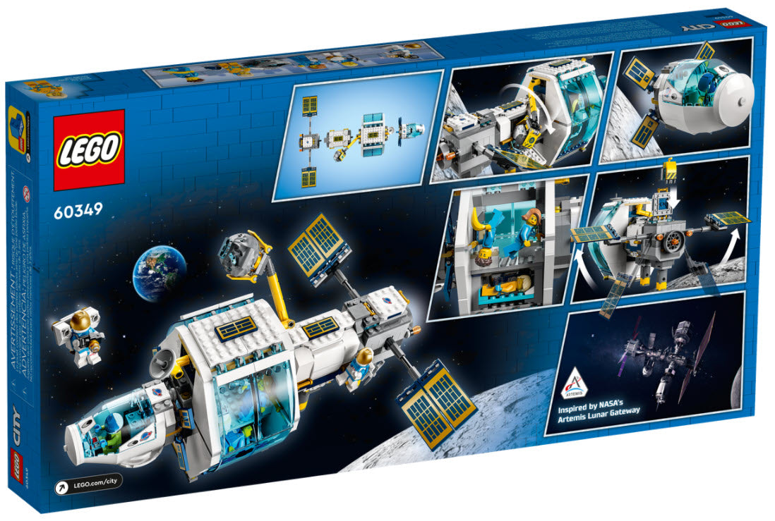 Box Rückansicht: LEGO City 60349 Mond-Raumstation