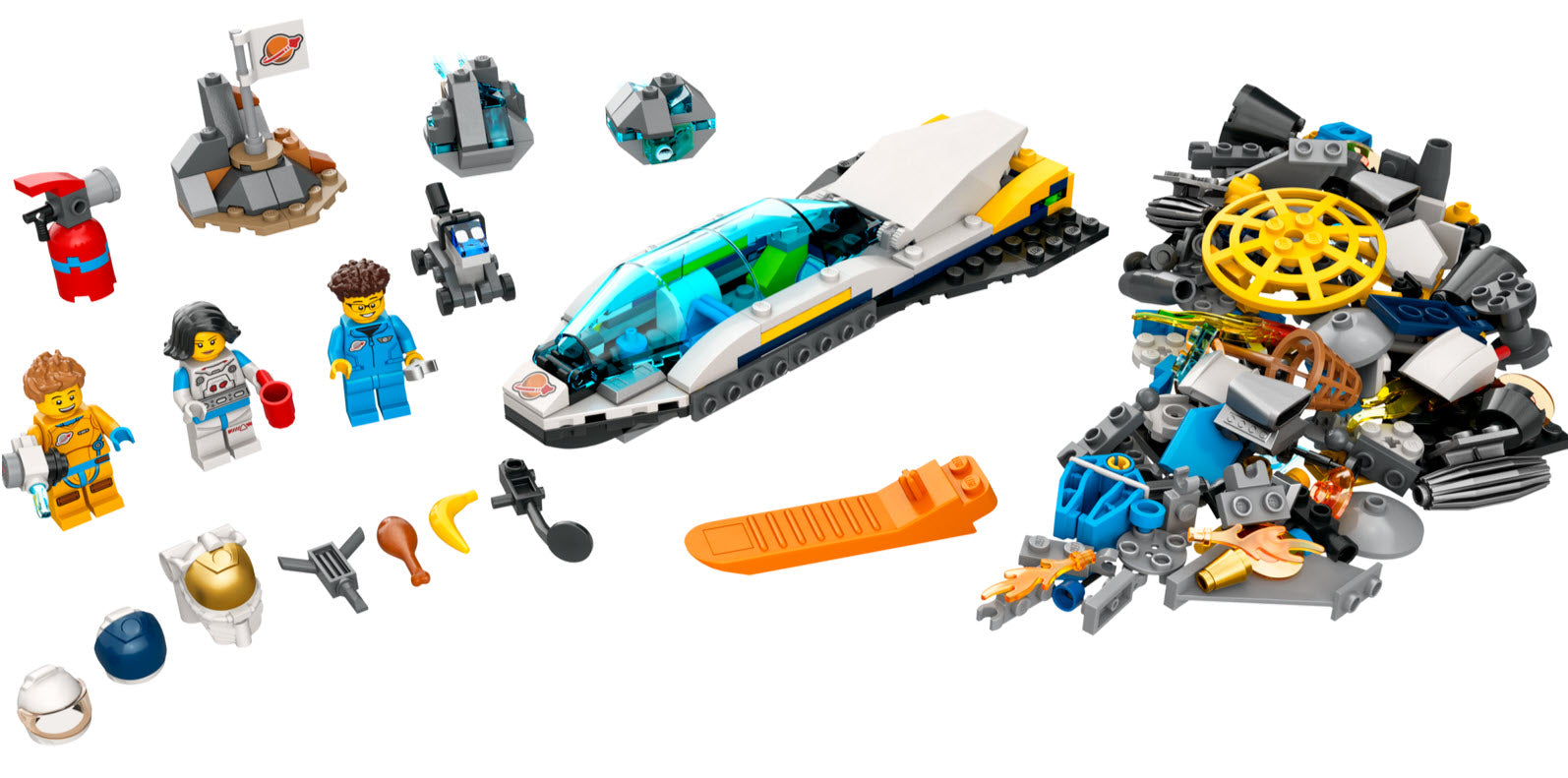 Inhalt: LEGO City 60354 Erkundungsmissionen im Weltraum
