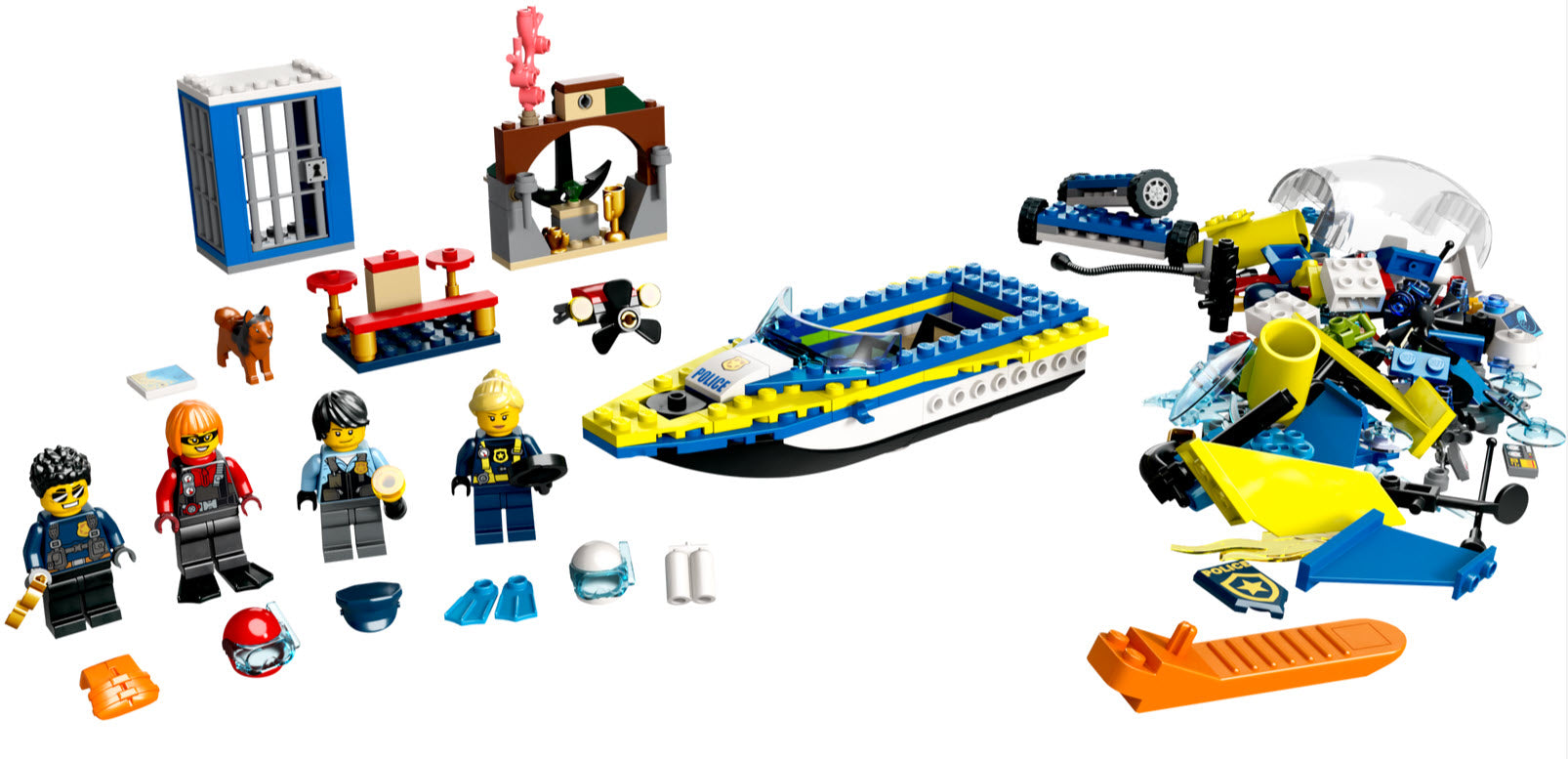 Inhalt: LEGO City 60355 Detektivmissionen der Wasserpolizei