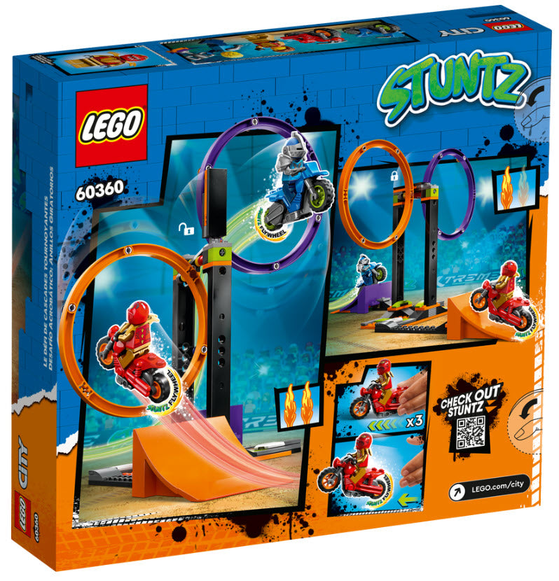 Box Rückansicht: LEGO City 60360 Kreisende Reifen-Challenge