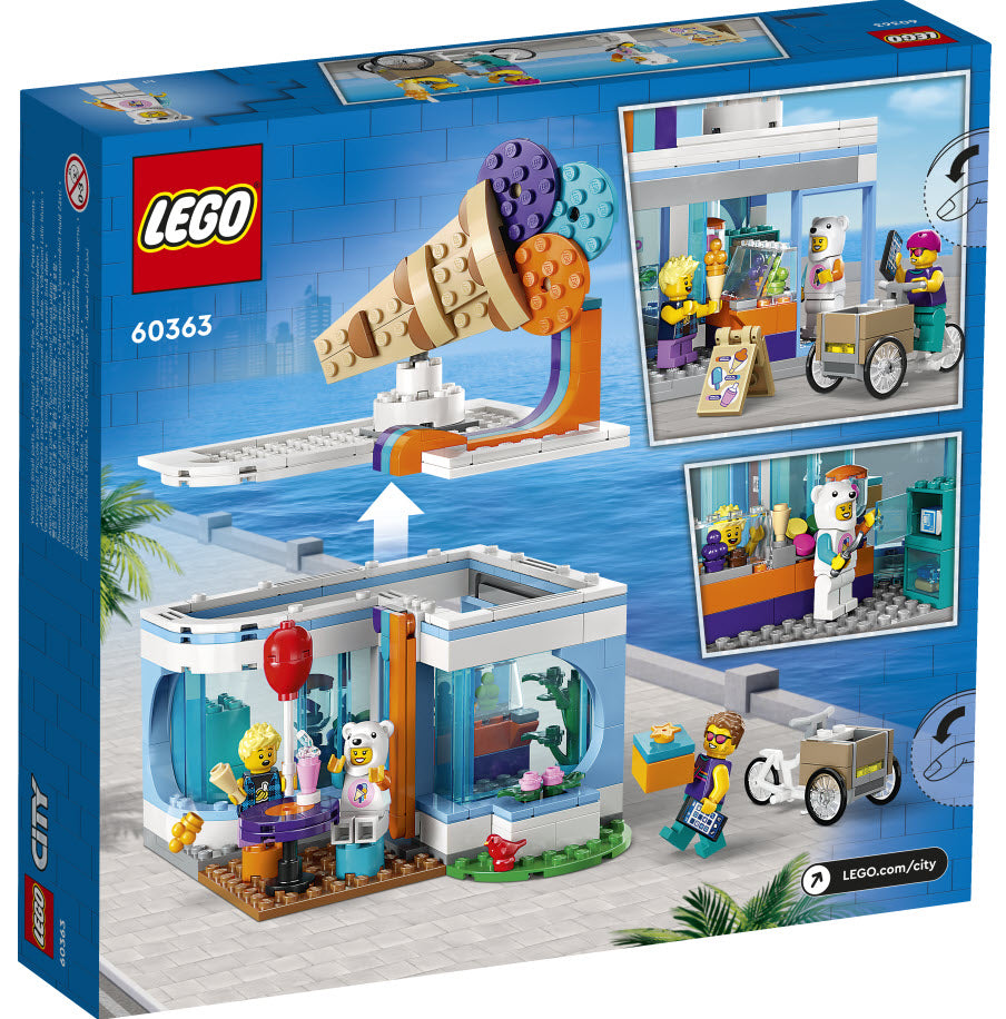 Box Rückansicht: LEGO City 60363 Eisdiele