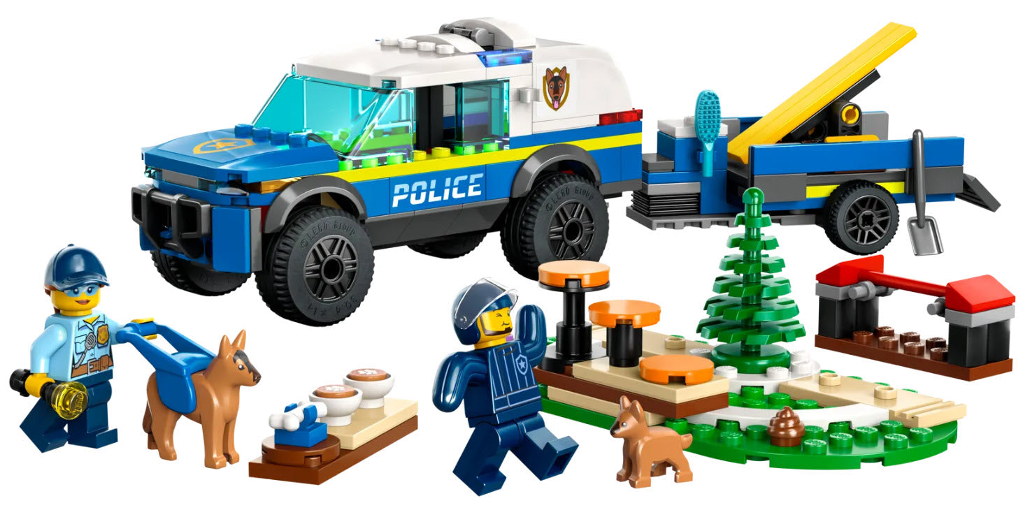 Inhalt: LEGO City 60369 Mobiles Polizeihunde-Training