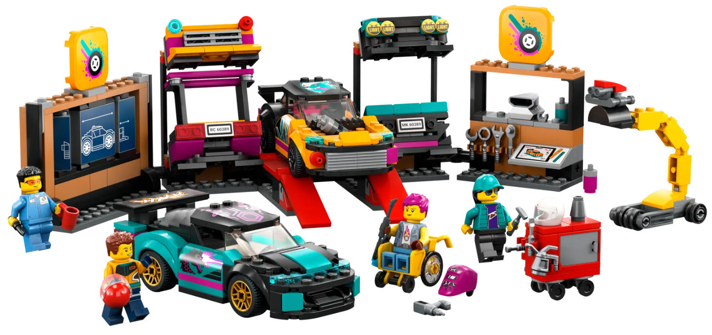 Inhalt: LEGO City 60389 Autowerkstatt