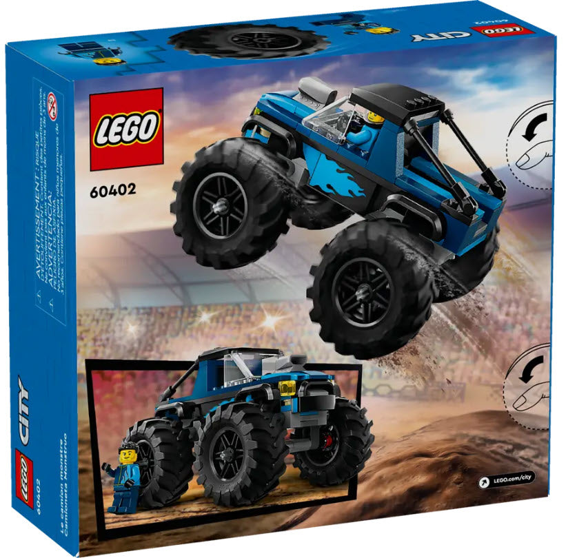Box Rückansicht: LEGO City 60402 Blauer Monstertruck