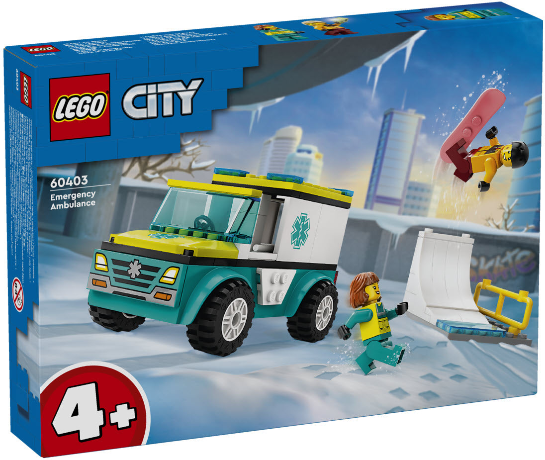 LEGO City 60403 Rettungswagen und Snowboarder