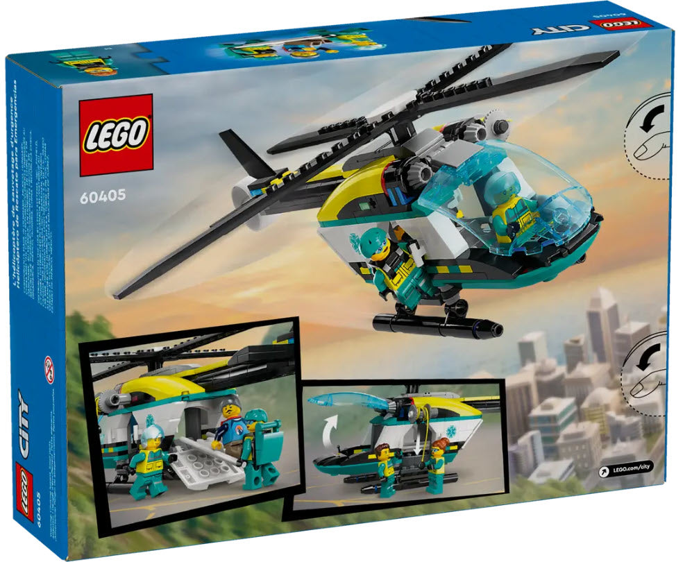 Box Rückansicht: LEGO City 60405 Rettungshubschrauber