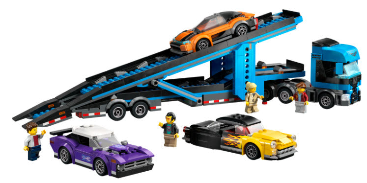 Inhalt: LEGO City 60408 Autotransporter mit Sportwagen