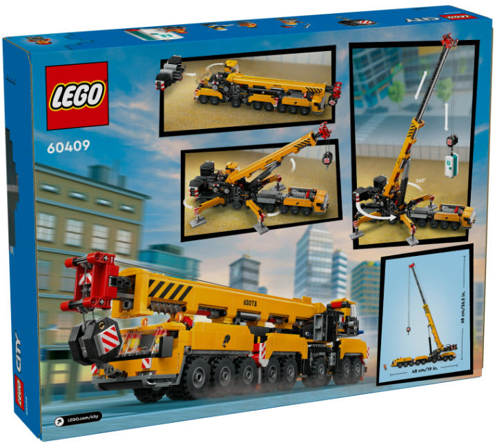 Box Rückansicht: LEGO City 60409 Mobiler Baukran